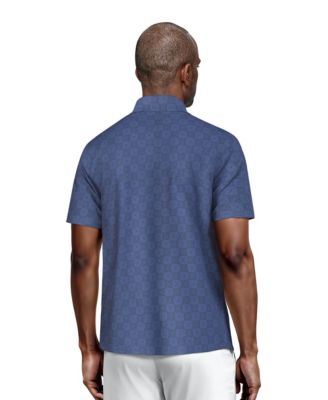 Men's All-Over Batik Geometric-Print Short-Sleeve Golf Polo Shirt
