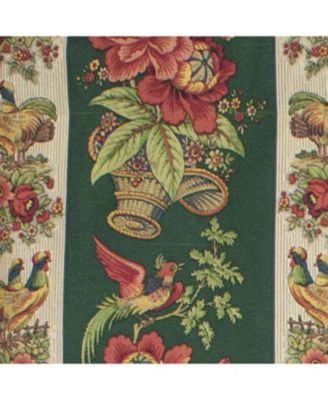 Rochelle Dutchess 100% Cotton with Fully Lined 3" Rod Pocket Valnance for Windows 50" x 17" Green