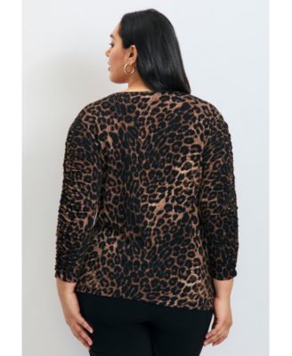 Women's Naomi Print Gathered Sleeve Top