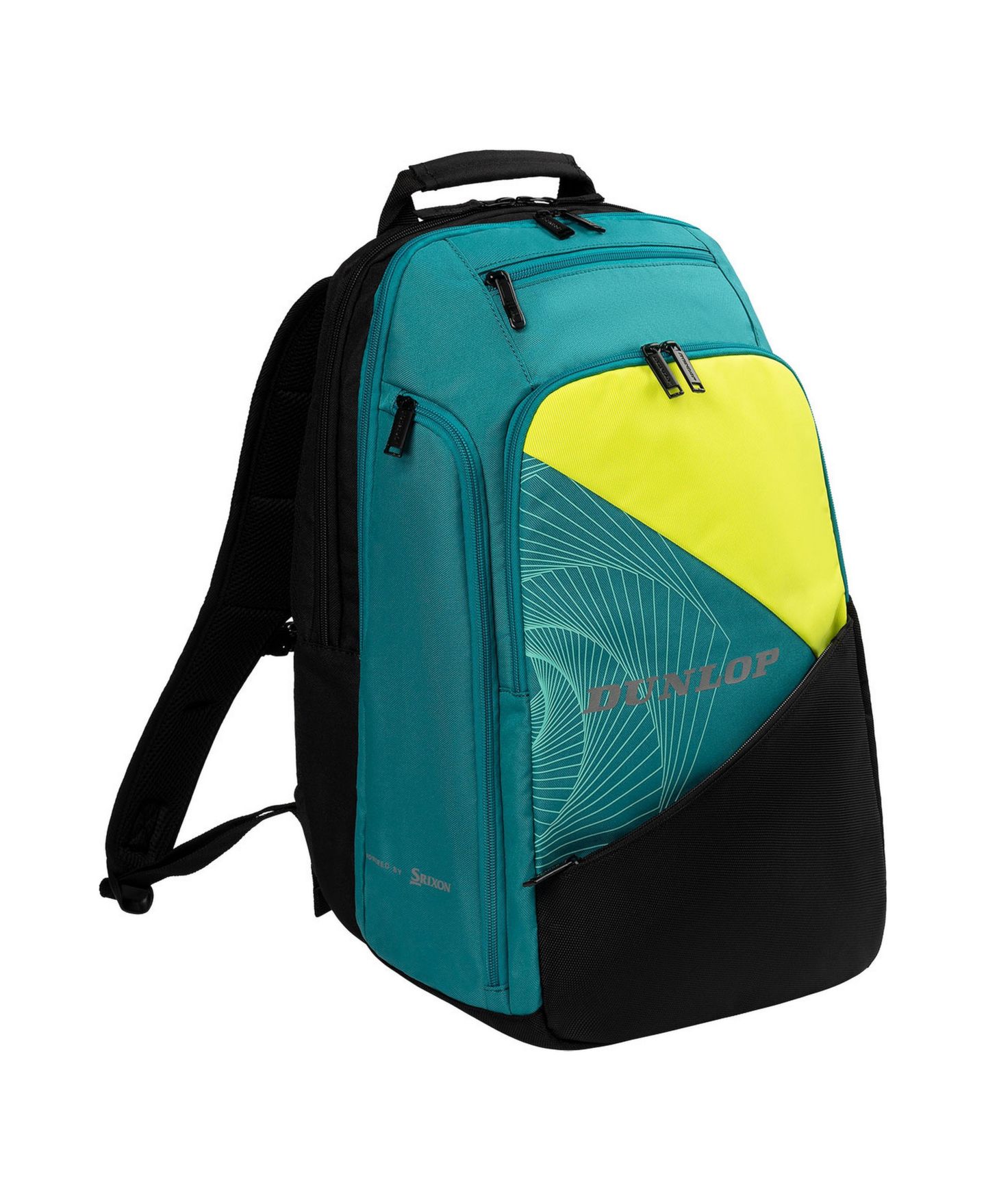 Рюкзак DUNLOP SX Performance Tennis - Blk/Yellow/Teal, цвет: Чёрный / Жёлтый — фото 1