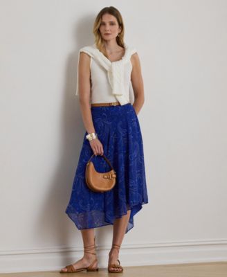 Women's Paisley Printed Handkerchief Skirt