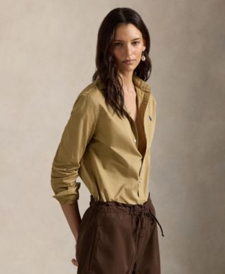 Women's Classic-Fit Cotton Twill Shirt