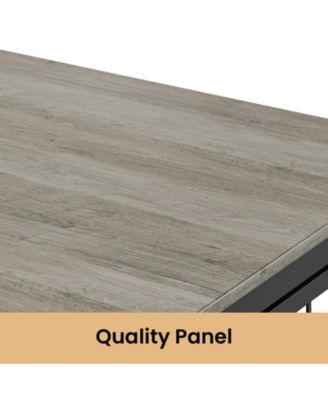 47 Inch Dog Crate Dog Cage Furniture with 3 Doors for Large and Medium Dogs Grey Durable Wooden Dog Kennel