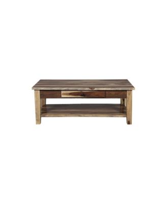 Taos Solid Sheesham Wood Coffee Table, Natural