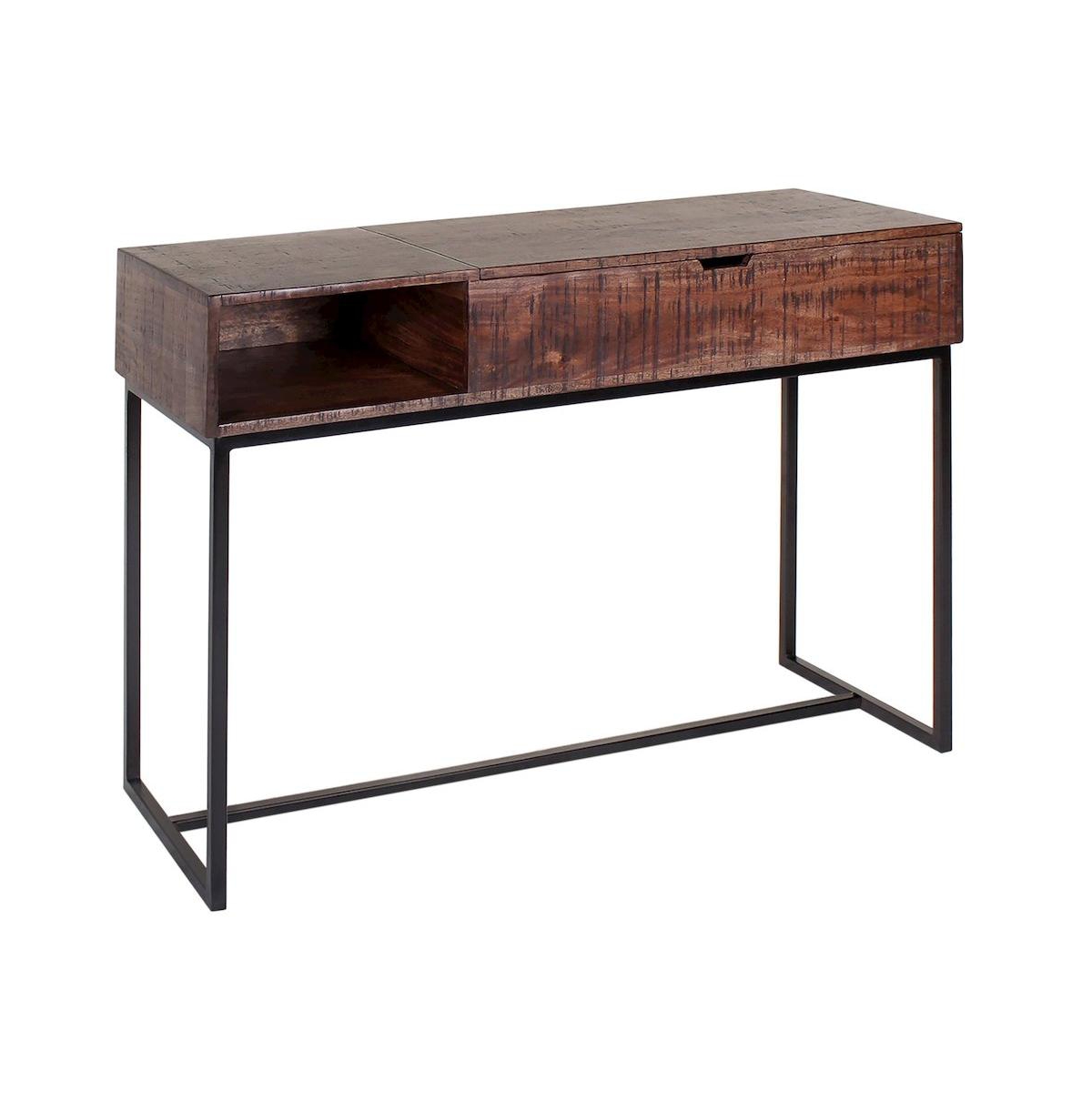 Porter Designs Lakewood Solid Acacia Wood Console Table, Brown