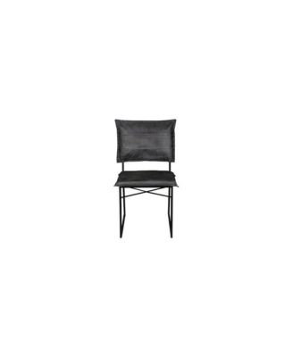 Malin Top Quality Leather Dining Chair, Gray (Set of 2)