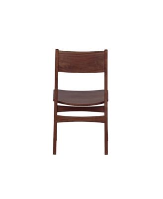 Portola Solid Acacia Wood Dining Chair, Brown (Set of 2)