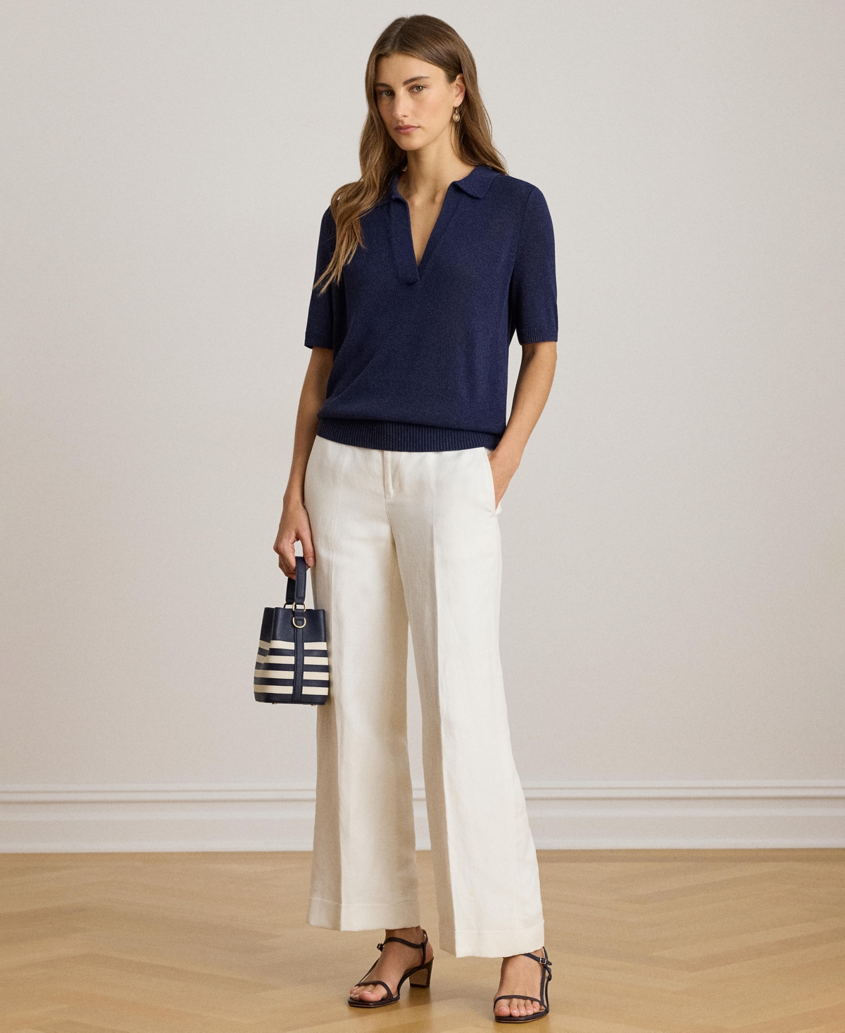 Ralph Lauren Women's Short-sleeve Sweater In Blue