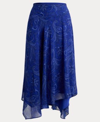 Women's Paisley Printed Handkerchief Skirt