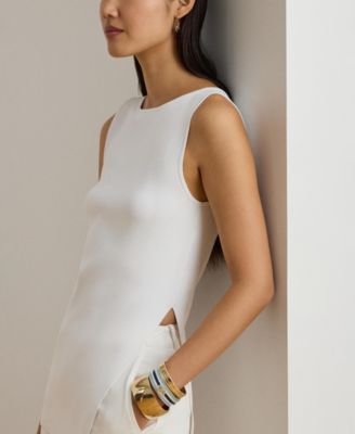 Women's Rib-Knit Sleeveless Sweater