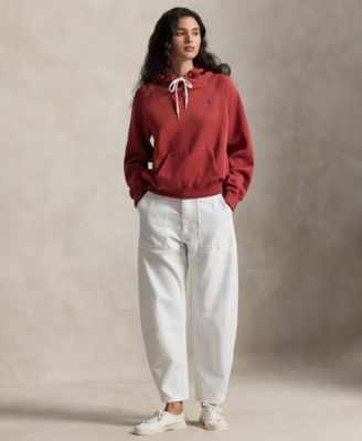 Women's Shrunken Fit Fleece Hoodie Sweatshirt