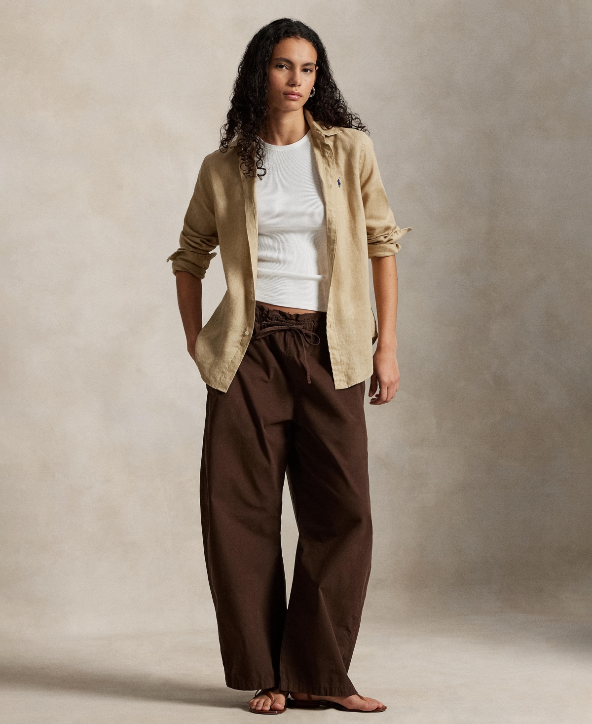 Polo Ralph Lauren Women's Classic-fit 100% Linen Shirt In Neutral