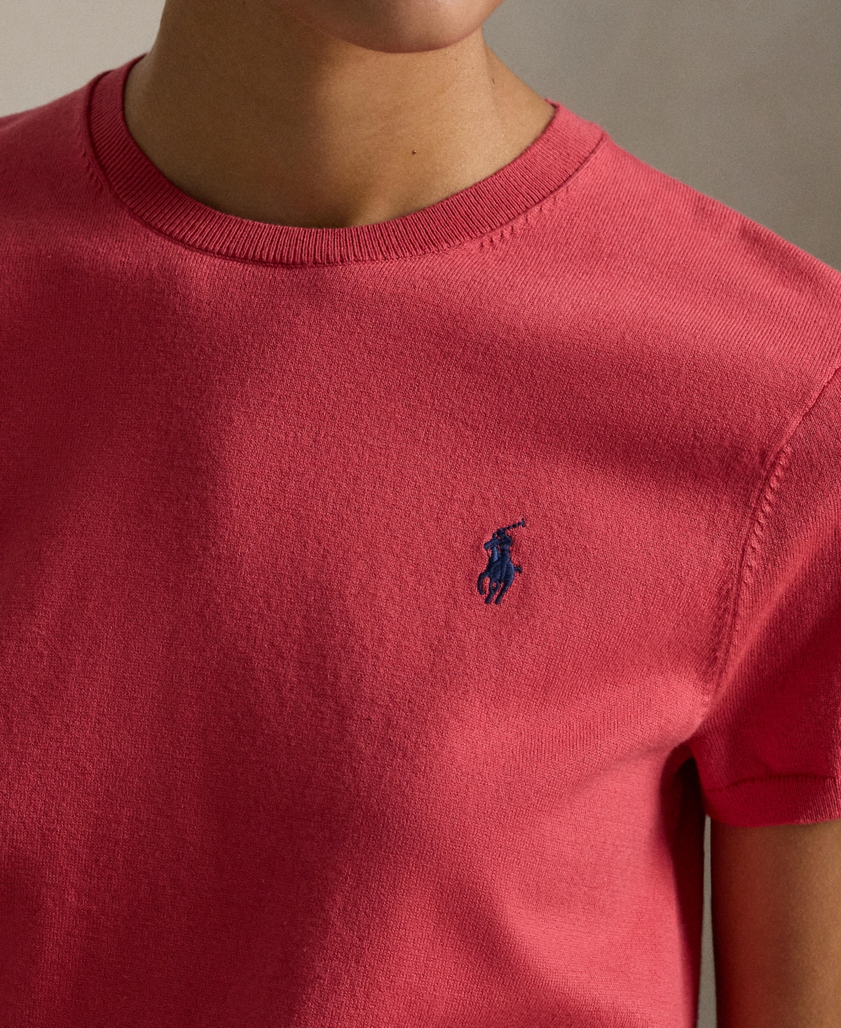 Polo Ralph Lauren Women's Short-sleeve Crewneck Sweater In Red