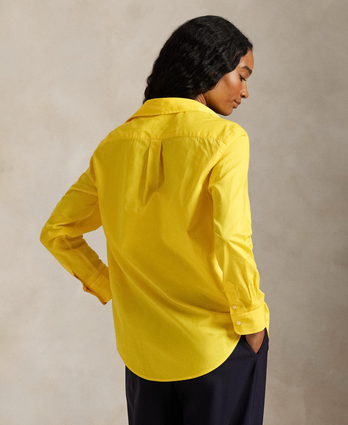 Polo Ralph Lauren Women's Classic-fit Cotton Twill Shirt In Yellow
