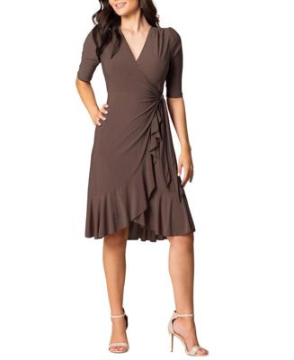 Women's Whimsy Ruffled Midi Wrap Dress