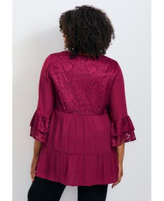 Women's Wallflower Lace Detail Tunic