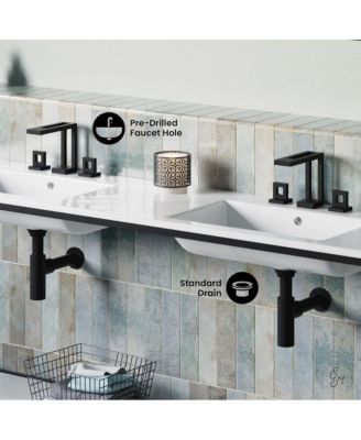 72 Double Stainless Steel Metal Frame Freestanding, Open Shelf, Bathroom Vanity