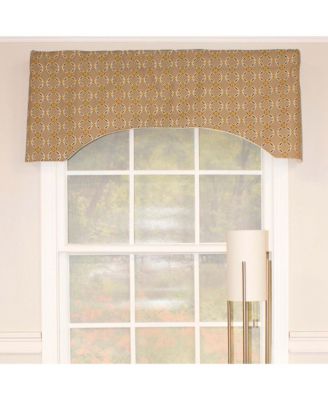 Andromeda Geometric Arch 3" Rod Pocket Valance 50" x 17" Stone by RLF Home