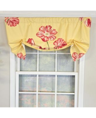 100% Cotton La Tulipe Butterfly With Poly/Cotton lining Rod Pocket Valance 50" x 17" Yellow