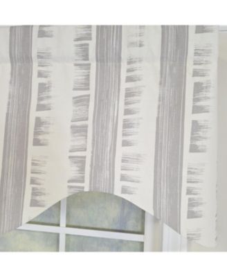 100% Cotton Jaspeado Cornice With Poly/Cotton Ivory lining Rod Pocket Valance 50" x 17" Gray