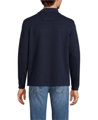 Men's Long Sleeve Corduroy Collar Bedford Rib Quarter Zip