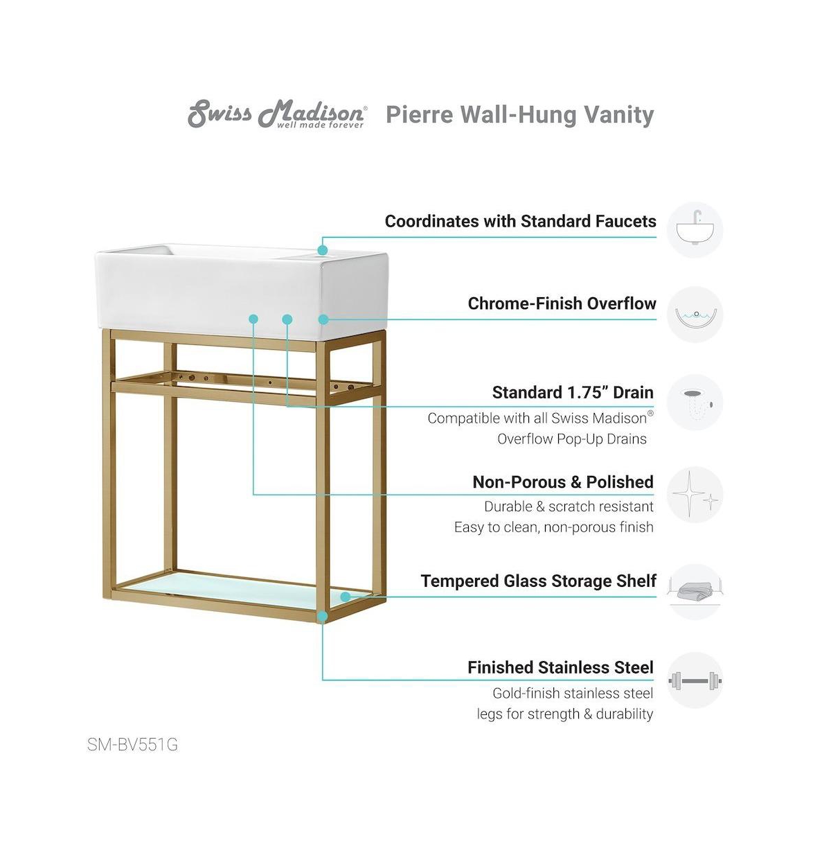 Pierre Single, Open Shelf