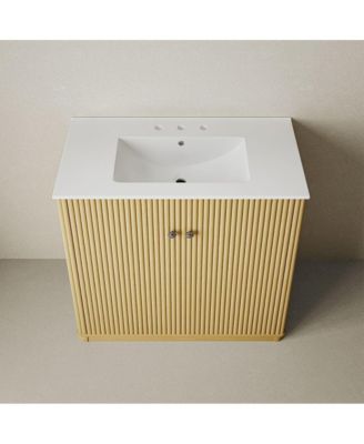 36" MDF 3-Hole Widespread Sink Top Freestanding Bathroom Vanity