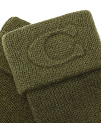 Women's Embossed C Knit Gloves