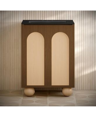 24" MDF Freestanding Bathroom Vanity, 3-Hole Centerset Sink Top