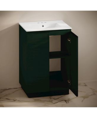 24" Freestanding Bathroom Vanity 3-Hole Centerset Sink Top