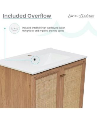 30" MDF Soft Closing Doors Classe Freestanding Bathroom Vanity Sink Top