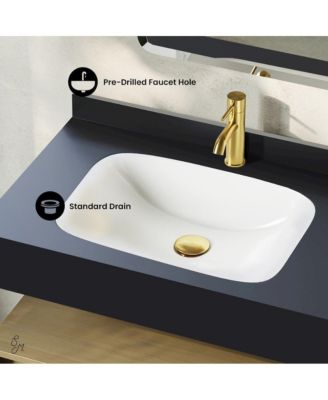 36" MDF Wall-Mounted Bathroom Vanity With Marble Sink Top