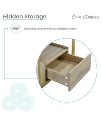 Beau 24" Open Shelf Natural Oak Frame Freestanding Bathroom Vanity with Sink Top