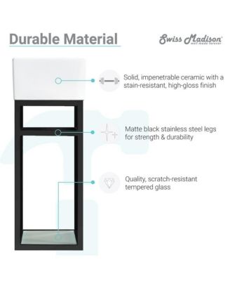 Pierre 19.5 Single, Metal Frame, Open Shelf, Bathroom Vanity