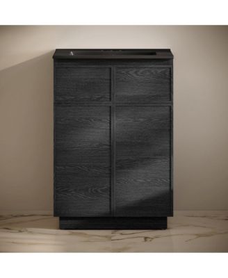 24" Freestanding Bathroom Vanity with 3-Hole Centerset Sink Top