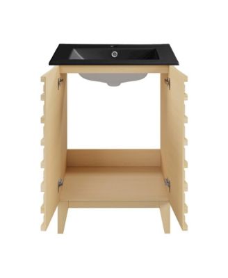 Cascade 24 in. MDF Bathroom Vanity With Ceramic Sink Top