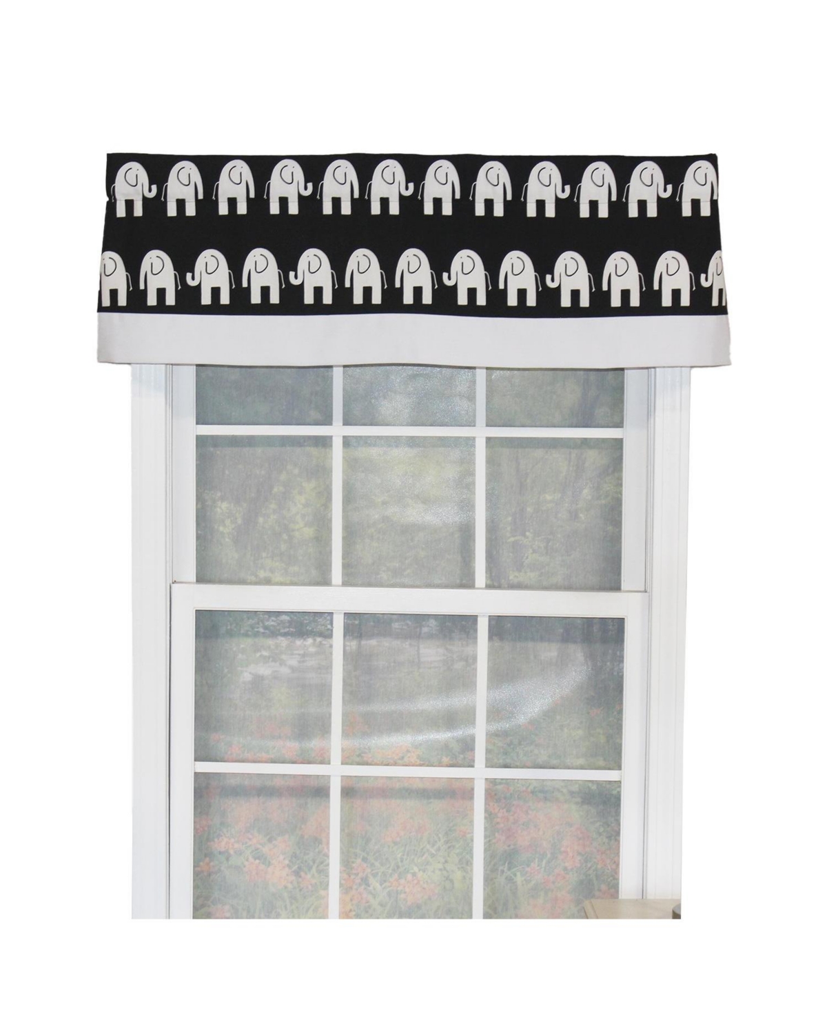 Rlf Home Ele Banded 100% Cotton with Fully Lined 3" Rod Pocket Valnance for Windows 50" x 15" Storm