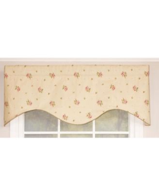 Hillside Corded Cornice 100% Cotton with Fully Lined 3" Rod Pocket Valnance for Windows 50" x 17" Natural