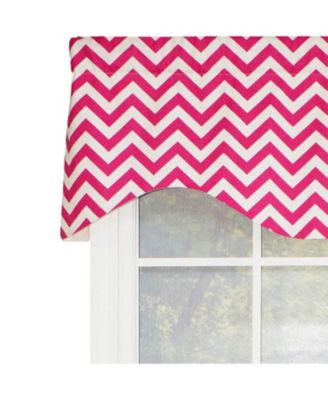 Zig Zag Cornice  100% Cotton with Fully Lined 3" Rod Pocket Valnance for Windows 50" x 17" Lipstick