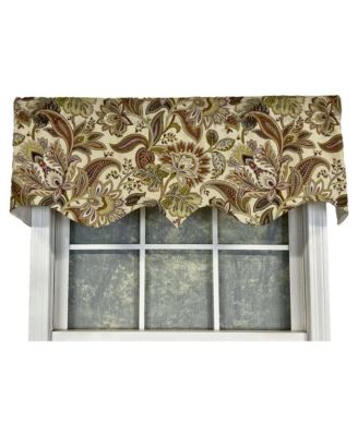Valdosta Regal Style 3" Rod Pocket Valance 50" x 17" Vintage by RLF Home