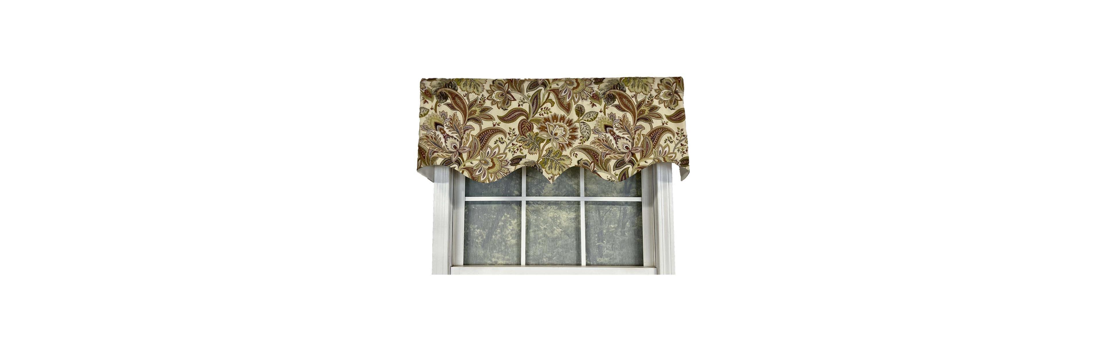 Rlf Home Valdosta Regal Style 3" Rod Pocket Valance 50" x 17" Vintage by Rlf Home