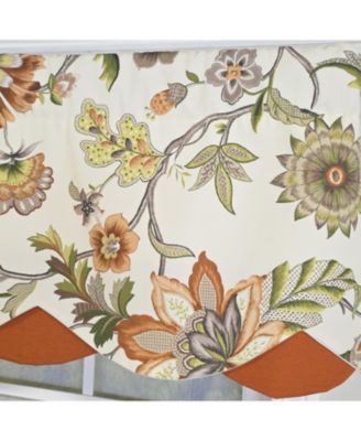 100% Cotton Zanzibar Petticoat With Poly/Cotton lining Rod Pocket Valance 50" x 17" Orange