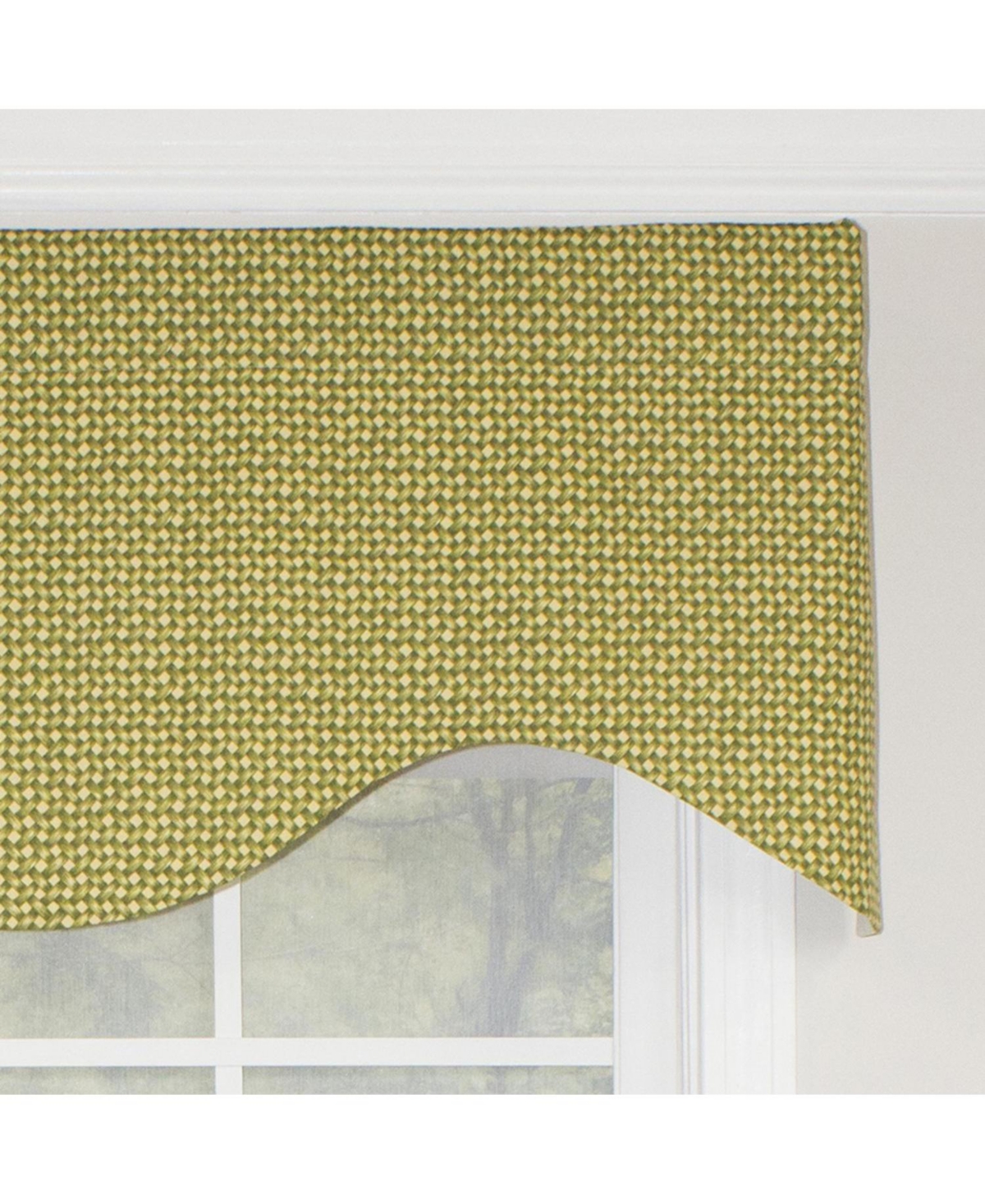 Rlf Home Cabana Cornice 100% Cotton with Fully Lined 3" Rod Pocket Valnance for Windows 50" x 17" Sage