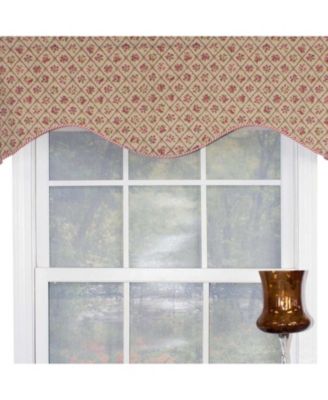 Petite Corded Cornice 100% Cotton with Fully Lined 3" Rod Pocket Valnance for Windows 50" x 17" Harvest