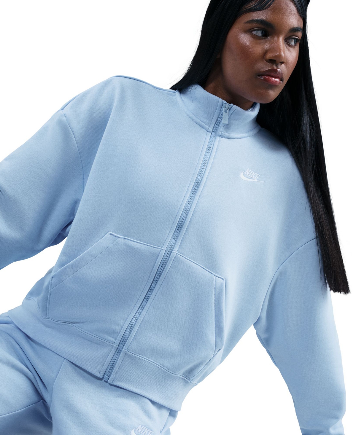 Nike Women's Sportswear Club Zipper Loose Track Jacket