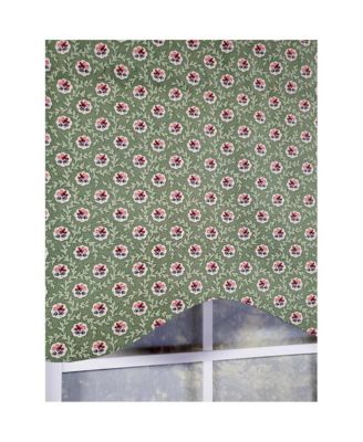 Athima Provence Mini Flower Bouquets Lining Effortless Installation Elegant Window Treatment Valance 50" X 15" Red