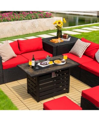 42 Inch 50000 BTU Propane Fire Pit Table with Ore Powder Surface