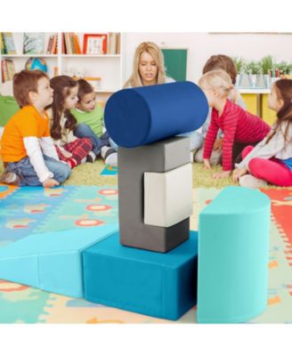 6 Pieces Foam Climbing Blocks Indoor Climb and Crawl Activity Playset with Rectangles