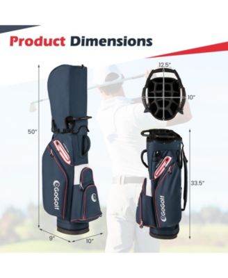 Golf Cart Bag Lightweight Portable Golf Club Organizer Bag