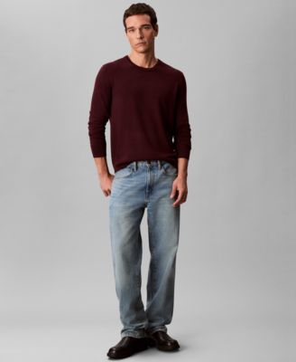 Men's Merino Wool Blend Crewneck Sweater